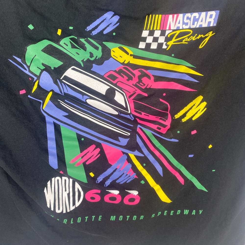 Nascar Men's T‎ Shirt Black Charlotte Motor Speedway World 600 Classic Size M - Picture 3 of 7